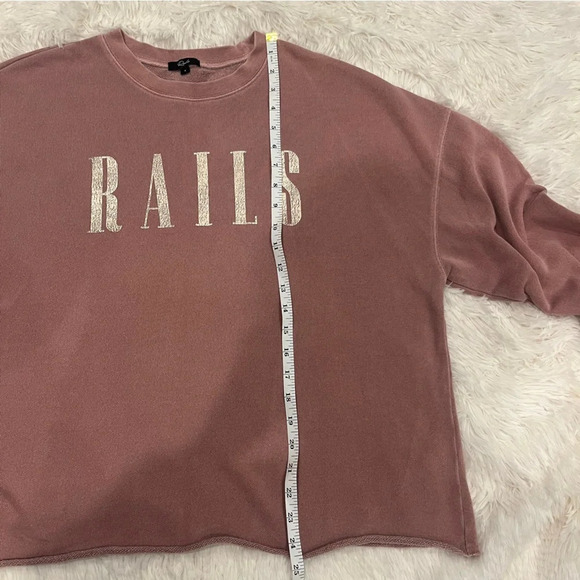 Rails Signature Crewneck Dropped Sleeve Sweatshirt Size Small - Picture 8 of 10